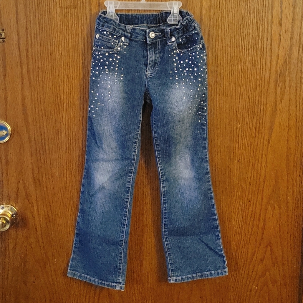 Rhinestone flare jeans